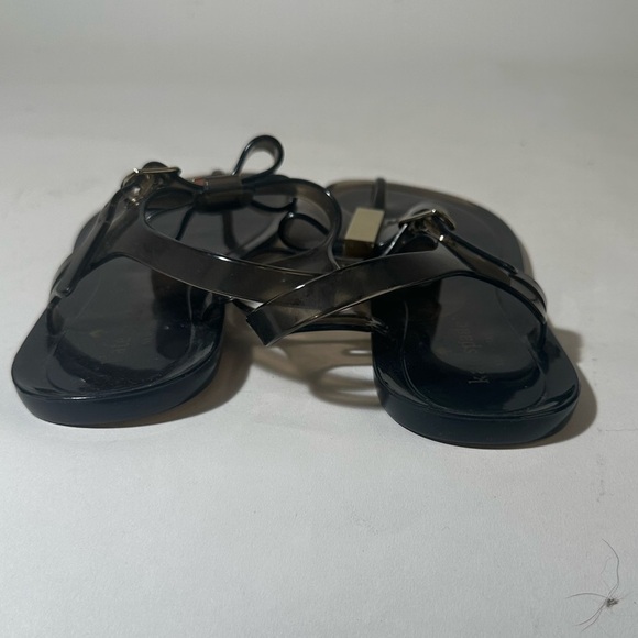 Kate Spade Jelly Bow Stylish Black Sandals - Picture 4 of 9